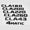Car Trunk Letters Logo Emblem Badge Decals Sticker for Mercedes Benz CLA Class CLA35 CLA45 CLA260 CLA200 CLA180 CLA250 CLA220 UO4