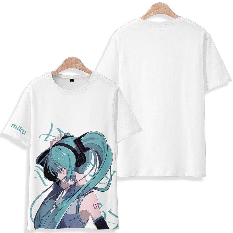 2026 Summer Hot Sale Fashion Idol Hatsune Miku T-shirt 3D Print Outdoor Fitness Hip Hop