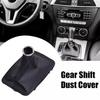 Black Gear Shift Knob Shifter Boot Gaiter Cover For Benz C W204 W212 2007-2013