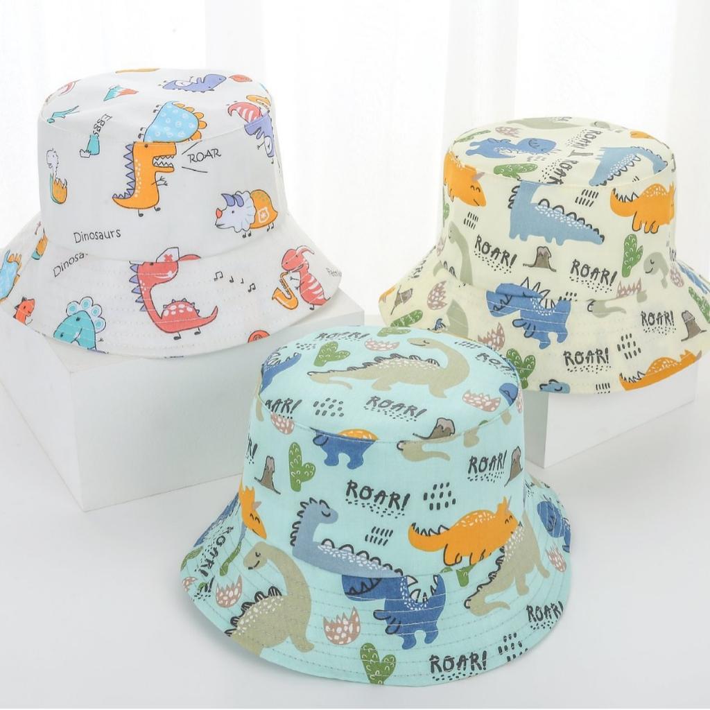 1 Stück Baby Neuer Cartoon Fischer Dinosaurier Hut Frühling und Sommer Sonnenschutz Dünner Hut Kinder Reise Niedlich und Atmungsaktiv
