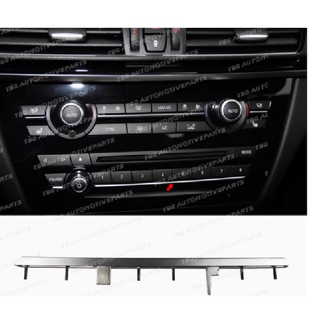 Chrome Air Volume A/C Button Trim CD Panel Plating Strip for BMW X5 F15 2014 -18