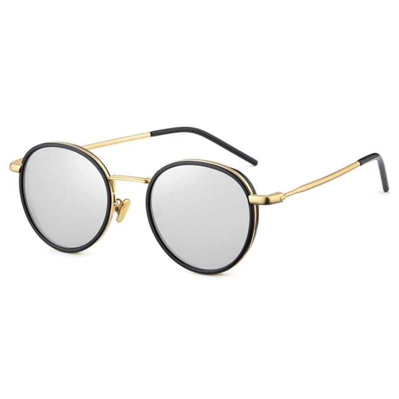 Retro Street Shooting Ladies Sunglasses Famous Luxury Brand Design Round Frame Women'S Glasses Prescription 0 -0.5 -0.75 To -6.0