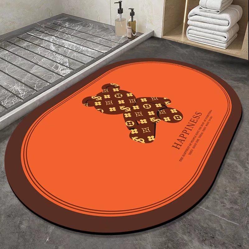 New Morandi Color Bathroom Doormat Balcony Floor Mat Modern Simple Bedroom Living Room Waterproof Leave-in Carpet