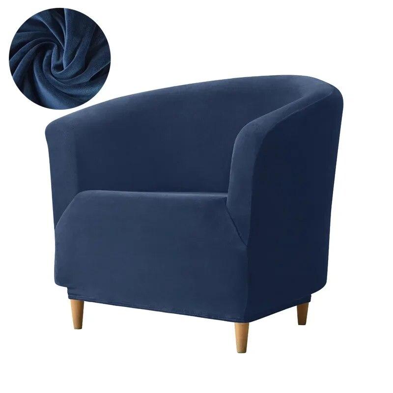 Velvet Leisure Club Armchairs Chair Covers Stretch Sofa Slipcover Removable Elastic Sofa Couch Cover for Bar Counter Solid Color