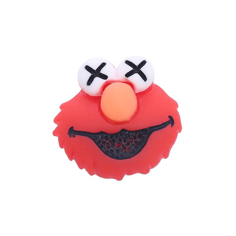 DIY Sesame Street Clown Doll Resin Accessories - Creative Hair Clip, Cream Glue, and Phone Case Materials