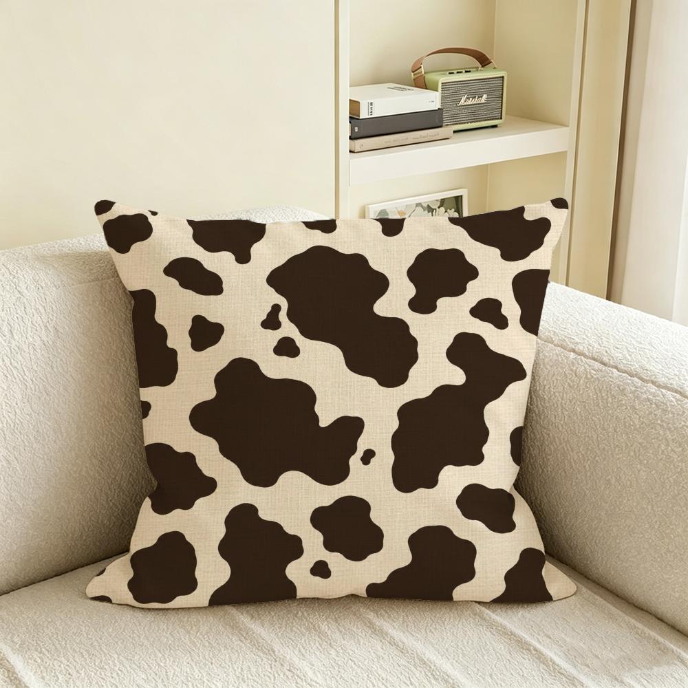 Pattern Animal Print Cushion Cover Natural Linen Pillowcase Set AllinOne Decor for Sofa Bedroom Chair