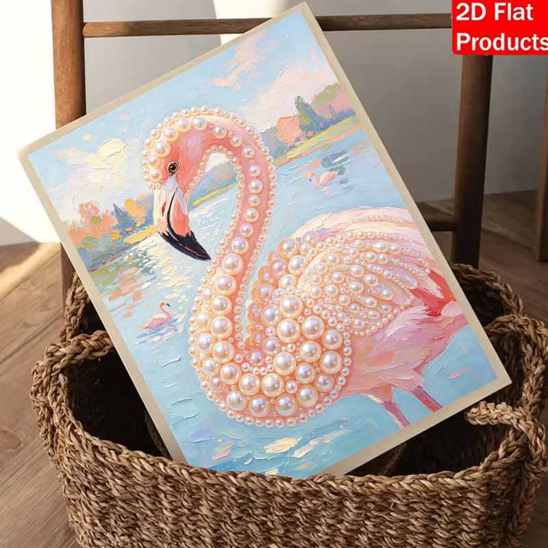 Pearl Flamingo Painting Kit Painting Art Handmade Diy Home Decoration Painting. 75 Characters.