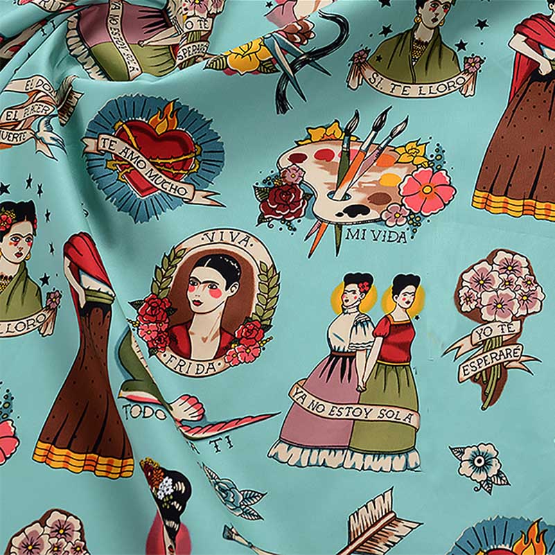 50*140cm Lycra Cotton Fabric Vintage Stretch Satin Sew Clothes Dress Quilting DIY Dolls Handmade By Half Meter flores de tela