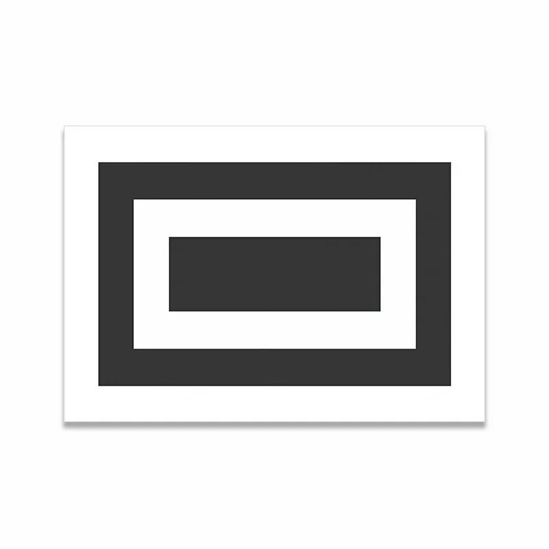 Arte de Parede Minimalista Escandinava Pintura a Óleo Abstrata Moderna Preto e Branco Impressão de Poster Decoração para Casa Quarto Sala de Estar