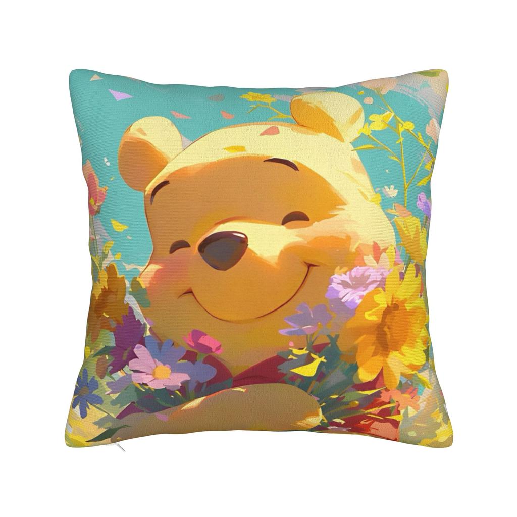 Winnie-the-Pooh Pillowcase Polyester Cushion Cover Decor Cute Cartoon Throw Pillow Case Cover Home Square 40*40cm
