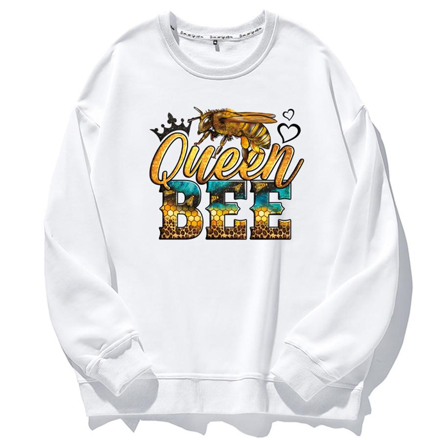 Creative Thermo Transfer Queen Bee Fashion Stripes Diy Accessory Sticker Heat Press Appliqued Iron On Patchesdiy Craft Supplies