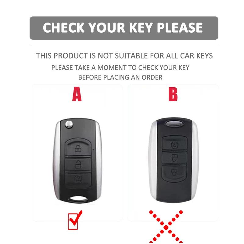 Rubber Car Key Fob Cover Silicone Protector Case for Dongfeng 580 F507 3 Buttons Flip Folding Remote Accessories Holder Shell