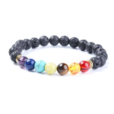 Beliebtes buntes Armband aus vulkanischem Gestein