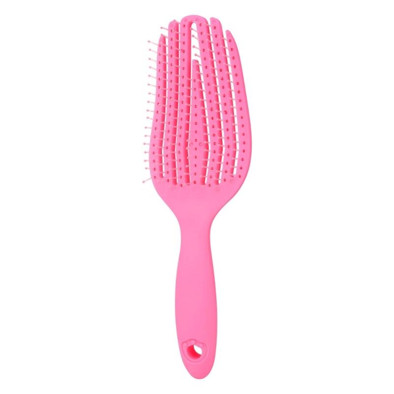 Curly Hair Brush Practical Detangling Hair Brush Define Styling Brush Detangling Brush Curl Brush for All Hair Type розовый