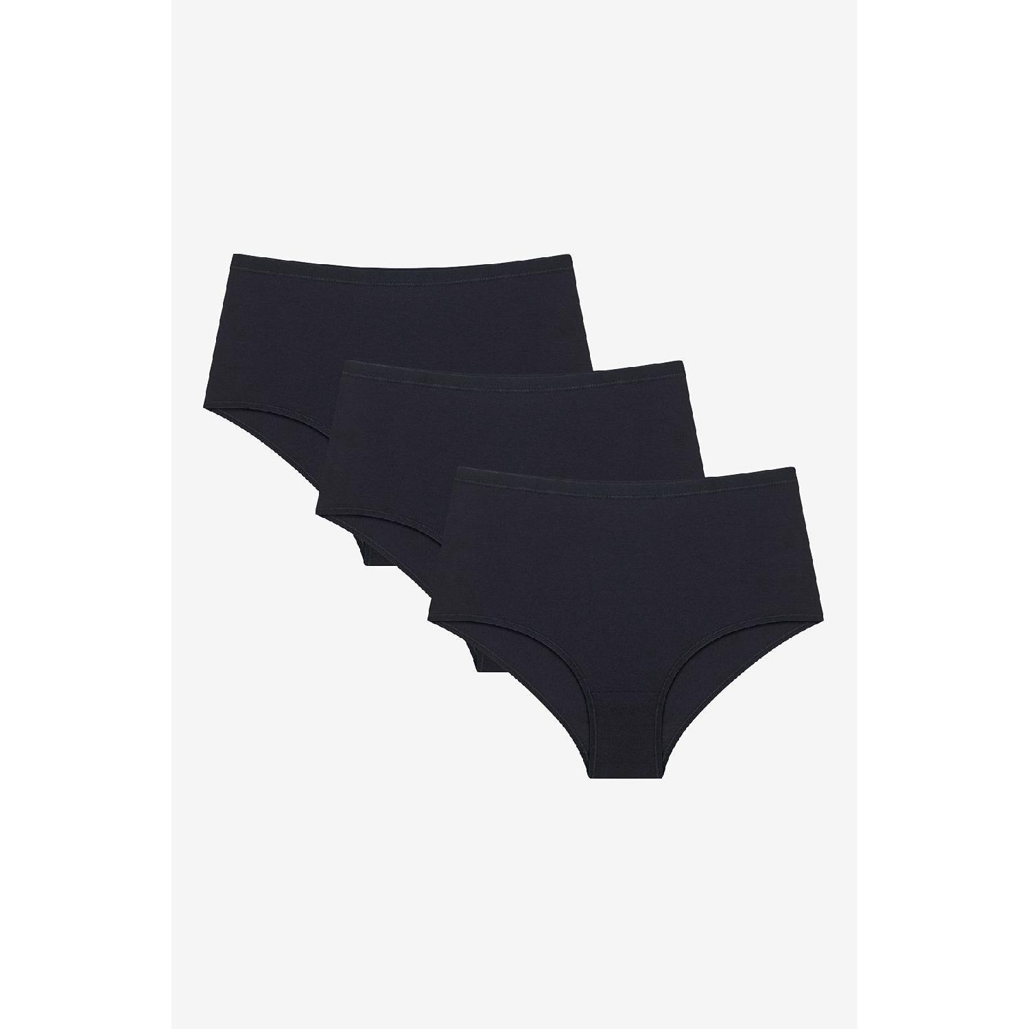 

Black 3-piece High Waist Multi-colored Slip Panties XS чистый