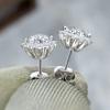 Exquisite  Sterling Silver Stud Earrings for Women Romantic Moissanite Earring Lover Party Memorial Day  Gift