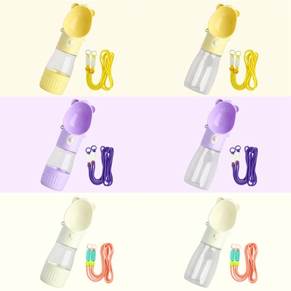 

Portable Drinking Cup for Puppy 2 in 1 Cats Water Feeder Bowls Pet Drinking Feeder Travel Yellow-Water Cup