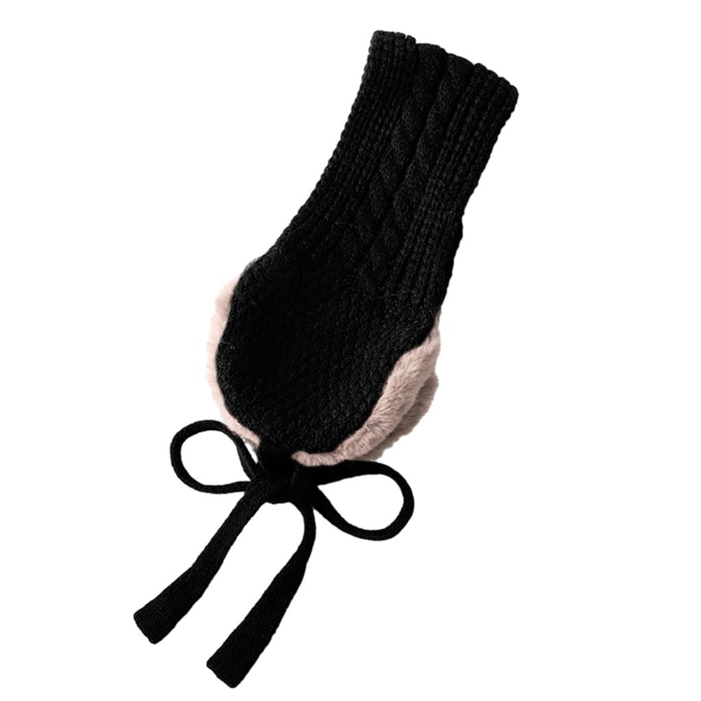 Miękka Elastyczna Zimowa Ciepła Opaska na Uszy z Warkoczem Szydełkowa Opaska na Uszy Dzianinowe Nauszniki dla Dzieci