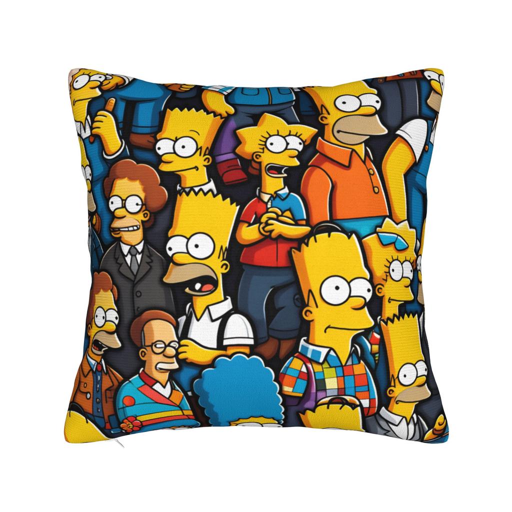 Funny S-Simpsons Family Cartoon Characters Pillow Case Vintage Pillow Cover Comfy Pillowcases For Wedding Party Home Decor