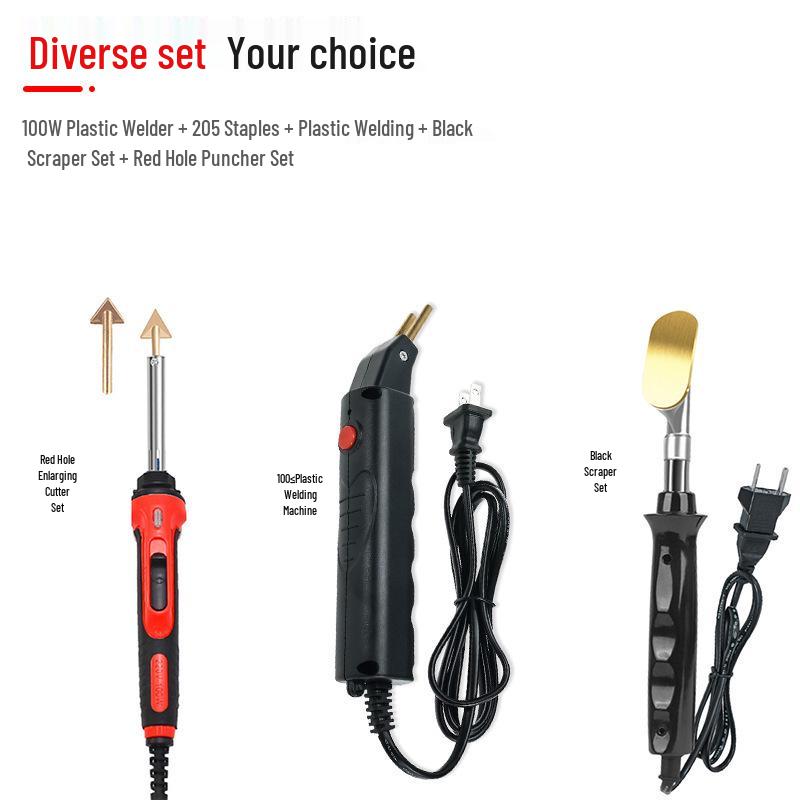 Plastic Bumper Repair Welder Kit with Hot Melt Gun and Welding Rods