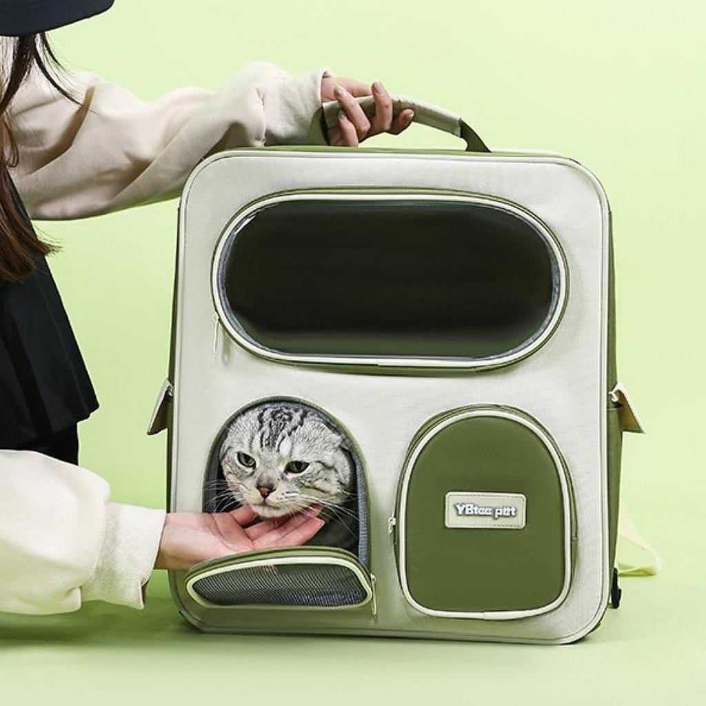 Cat Carrier Backpack with Wheels Portable Pet Trolley Cases Suitcases Large Capacity Dog Cat Outdoor Bag Pet Stroller Cat Travel