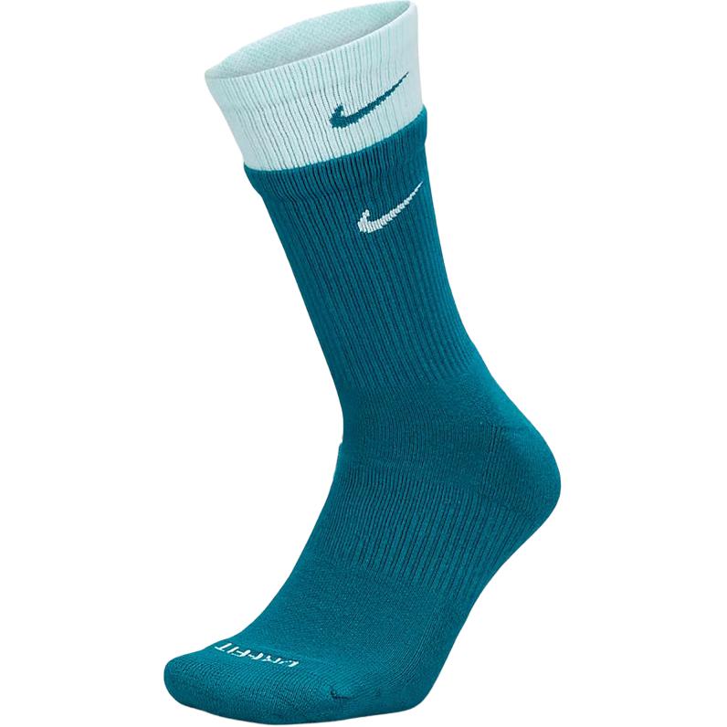 Nike Crew Socks Unisex 1 Pack Geode Water Duck Cyan DD2795-302 L