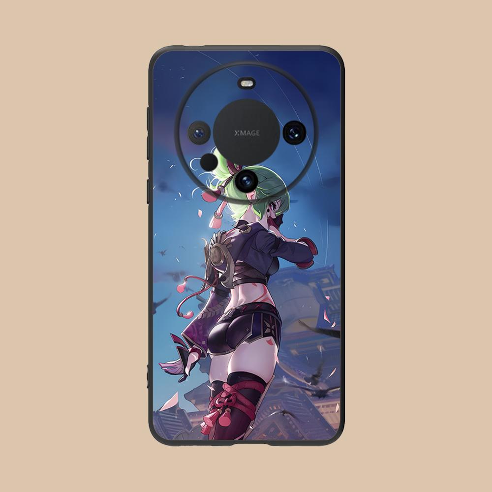 Game GI Kuki Shinobu Mobile Phone Case for Huawei Mate 60 50 40 30 20 10 Pro Plus Lite E 5G Colorful Printing Cover Cover Pretty
