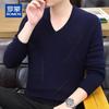 ROMON Men's 100% Pure Wool V-Neck Sweater