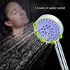 1pcs Multifunctional Pressurize Handheld Shower Head Bathroom Five-speed Adjustable Shower Head Household Round-head Shower Head