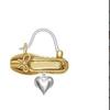 2024 Korean Style Peach Heart Ballet Flats Earrings - Silver & Gold Gift for Women, Versatile Fairycore Niche.