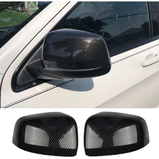 Sportuli Carbon Fiber Mirror Covers +Door Handle Covers Replacement For 2011- Jeep Grand Cherokee And Dodge Durango