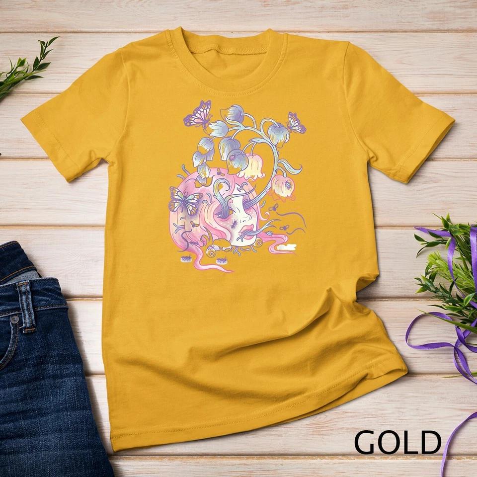 Pastel Goth Aesthetic Girl Flower SKull Japanese Kawaii T-Shirt Unisex T-shirt 3 3XL