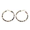 Exquisite Retro Leopard Print Hoop Earrings: 925 Silver Needle High-End Autumn/Winter Fashion