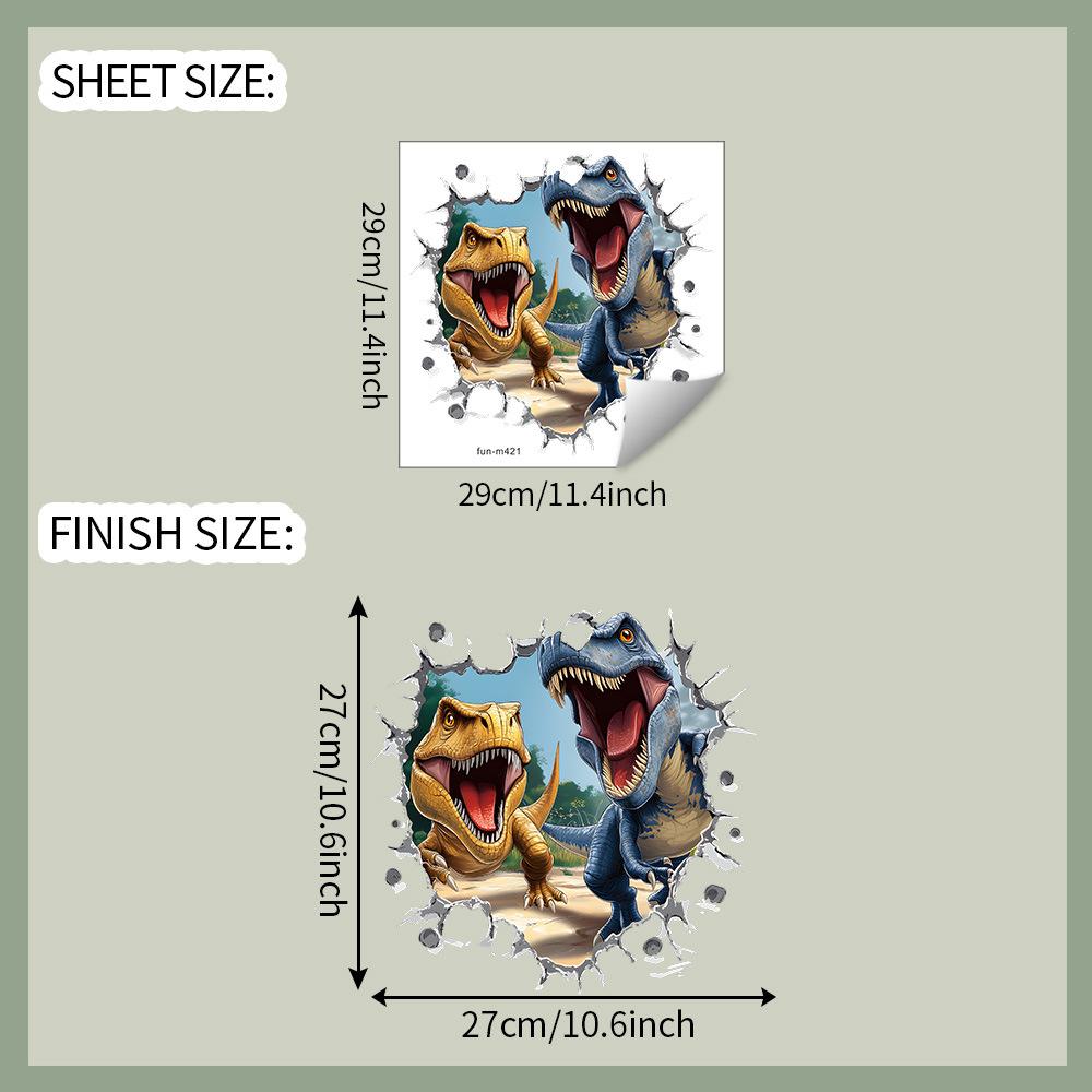 

Имитация проламывания стены Динозавр Ванная туалет Туалет Украшение и Декоративные наклейки fun-m421