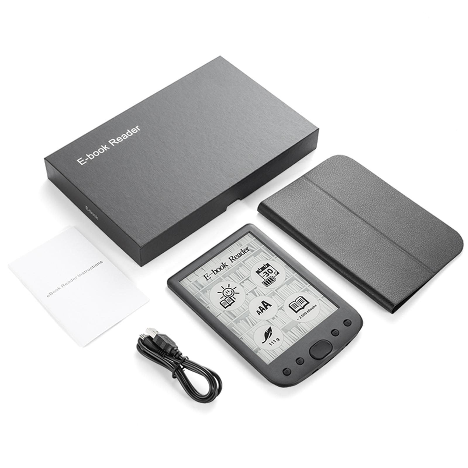 6 Дюймовая Электронная Книга, Безопасная для Глаз, Электронная Книга с Экраном E Ink, Портативный Аудио-Видео PDF Ридер, Встроенный Динамик для 16G