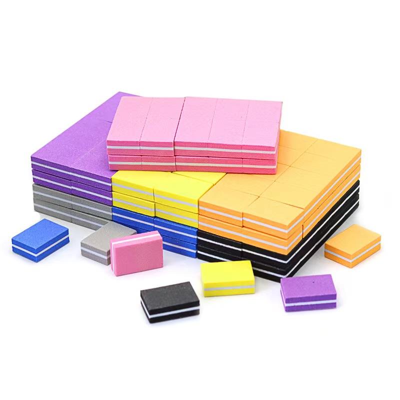 High Elastic Sponge Nail Buffer Block Mini Double Sided Sanding Nail File for Nail Shaping Polishing Manicure Supplies