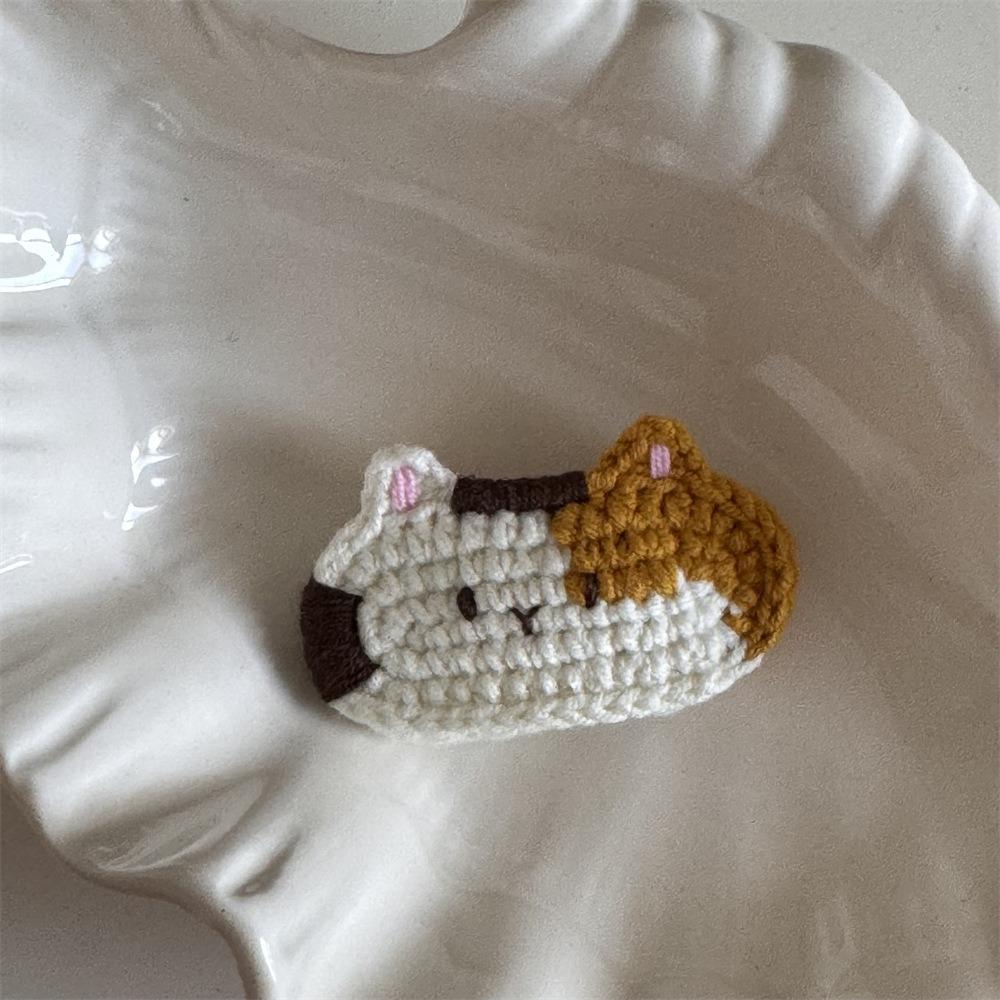 Handmade Hairpins Cat Children's Hair Accessories Crochet Hair Clips  for Women & Men