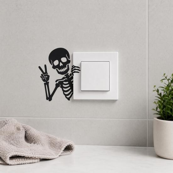 Funny Skeleton Switch Sticker Light Switch Decals Self Adhesive Wall Art Decor