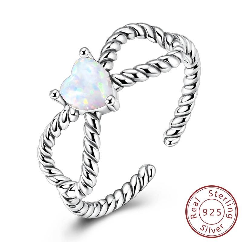 

New In Copper Rings Wireless Love Zircon Heart Woman Rings Sparkling Wedding Ring Grils Anniversary Gift