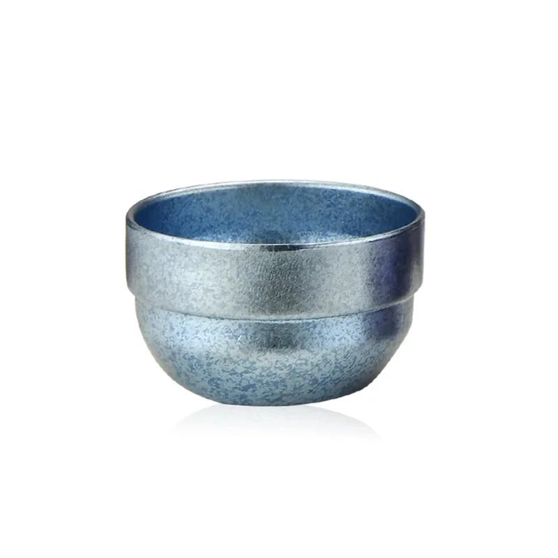 

Титановый набор для чая, чашка из чистого титана, портативное хранение, домашняя двухслойная чашка с защитой от ожогов, складная чашка для чая, портативный для кемпинга на открытом воздухе 50ml синий