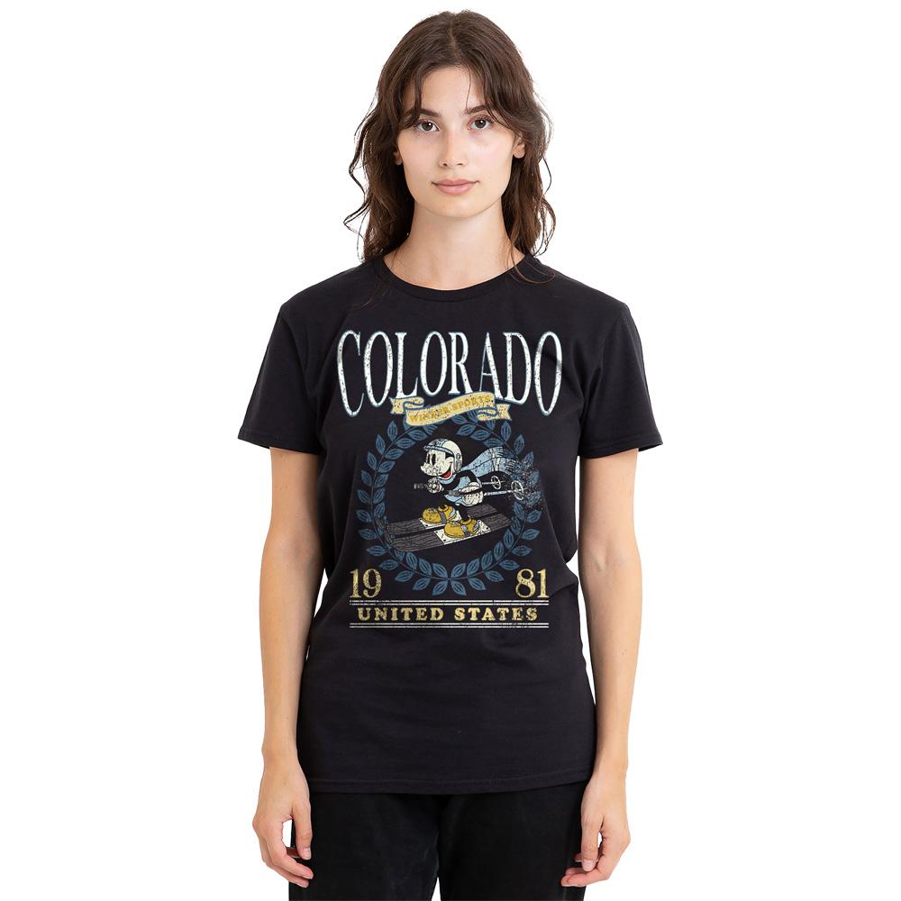 Disney Unisex Adult Colorado Ski Mickey Mouse T-Shirt