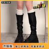 Popular long boots women's 2025 new autumn thin thick-soled knee-high knight boots small long boots