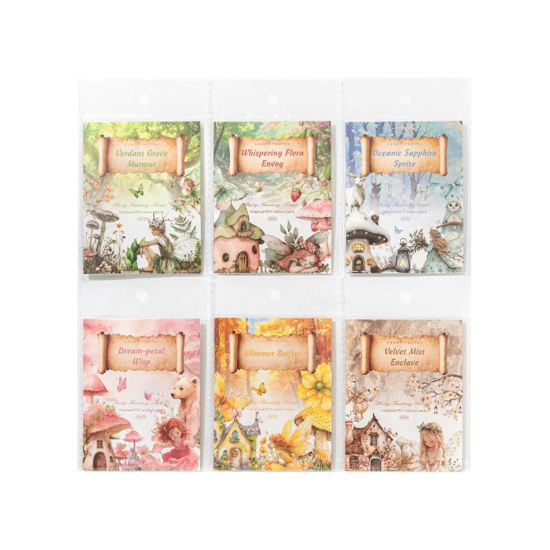 40pcs/pack Kawaii Forest Elf PET Stickers DIY Diary Scrapbook Journal Supplies Aesthetic Stationery Stickers