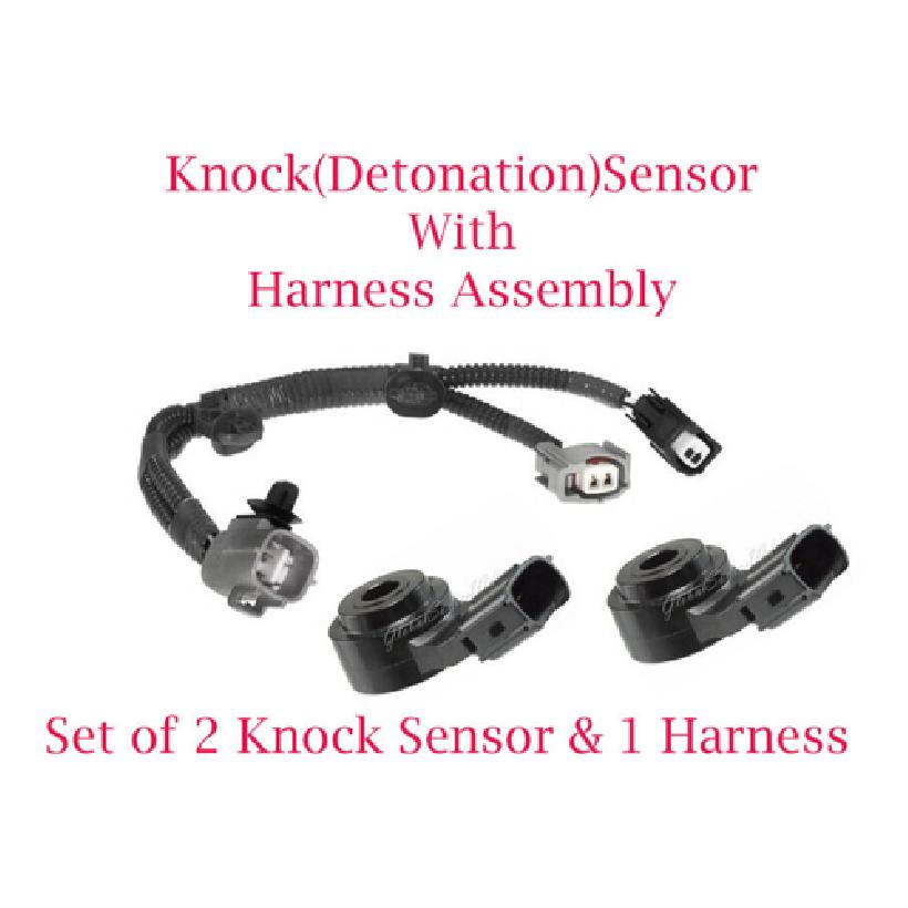 2 Knock Detonation Sensor W/Connector Assy Fits Lexus 2007-2017 Toyota 2005-2017