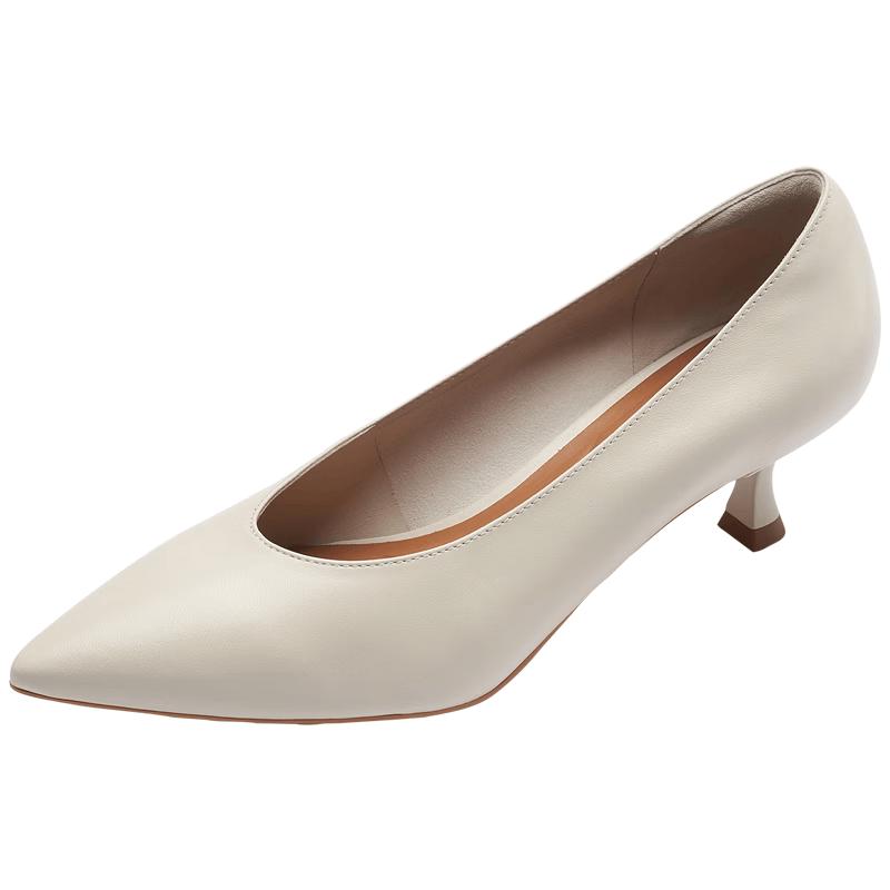 Женские остроносые туфли-лодочки Le Saunda из овчины на kitten-heel 37