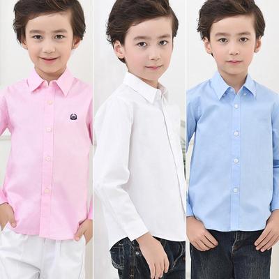 Camicia di Cotone a Maniche Lunghe Bianca per Ragazzi - Uniforme Scolastica e Abbigliamento da Performance