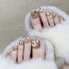 Luxury  False Toenails Rhinestone Fake Toenails Full Cover False Nails Short Nails Patch