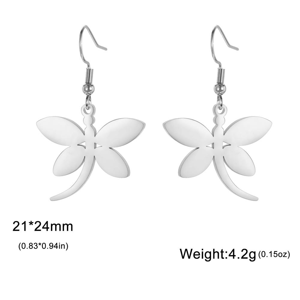 

My Shape Dragonfly Drop Earrings for Women Teens Girls Stainless Steel Dangle Earrings Hoop Earrings Fashion Jewelry Birthday