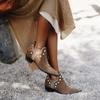 Women's Ankle Boots Autumn Versatile Pointed Rivet Personalized Short Boots Women