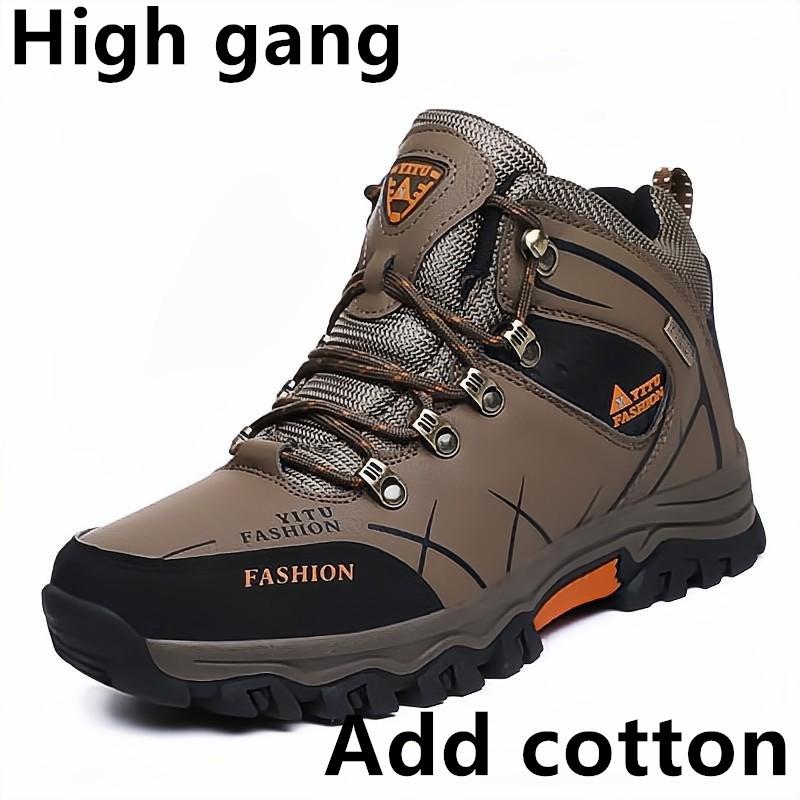Men's Sneakers Mountaineering Boots Waterproof Leather Hiking Boots Warm Winter Shoes for Men Snow Boots Outdoor Trekking Shoes